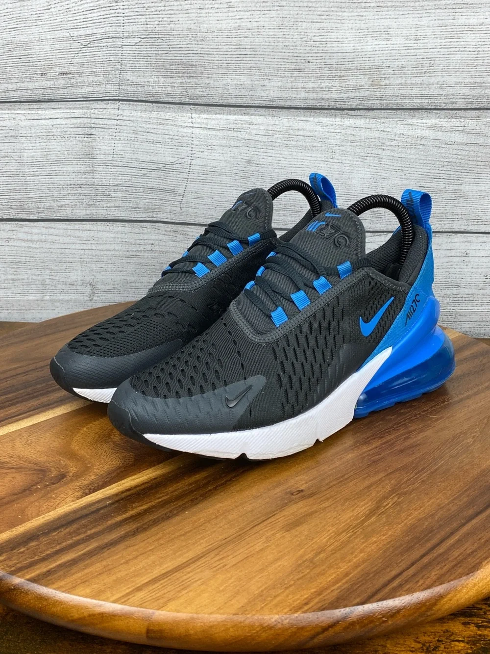 Nike Air Max 270 Grey Photo Blue Youth Shoes 943345-034 Sneaker Size 5 Y